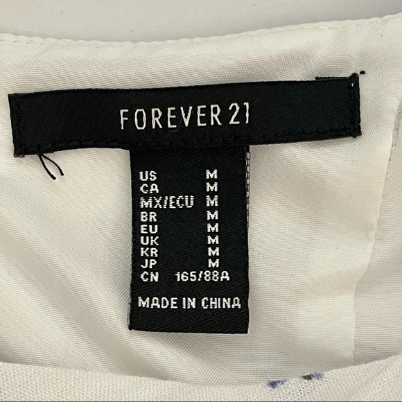 Forever 21 Empire Floral Empire Waist Mini Dress Size M - Picture 8 of 9